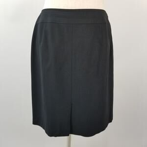 Talbots Petites Gray Wool Blend Lined Side Zip Skirt Size 8